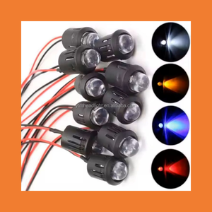 LED lamba temizle Ultra parlak Led diyot ampul 0.06W 12V DC 20LM 10mm ön sabit LED ampuller kablo kablolu Led lamba - Product Image 5