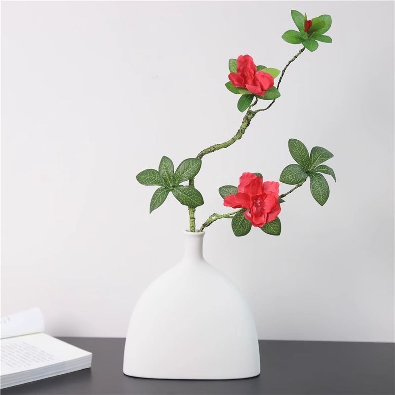 Jarrón para vino con forma de jarra, color rojo rosado azalea.