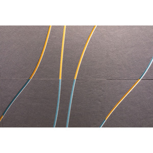 Crie o painel sulcado acústico elegante do sistema da fibra V do poliéster do espaço para o escritório