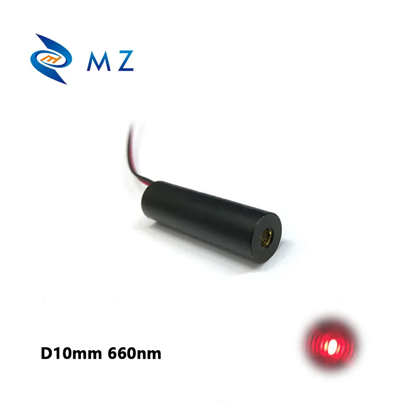 Titik melingkar, D10mm 660nm 50mw Laser merah titik ACC drive industri modul Diode pemosisian kompak