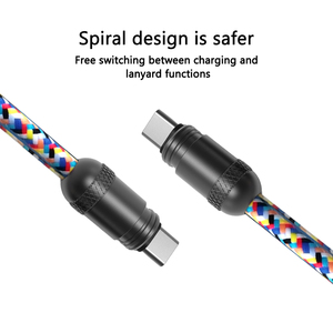 2024新製品3A 60W編組USB Cコード350mm高速充電データケーブル2-in-1 IOS携帯電話およびコンピュータ用 - Product Image 4