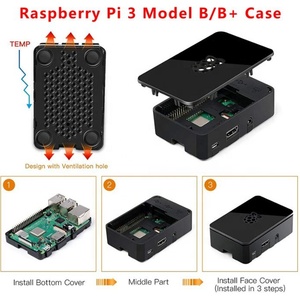 Raspberry Pi 3 ABS negro blanco transparente de la caja de cáscara de la cubierta de plástico carcasa para Raspberry Pi 3 Modelo B, modelo B + 3B Plus