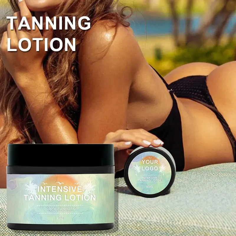OEM Wholesale Natural And Organic Vegan Hydrating Accelerator Tan Tanning Lotion
