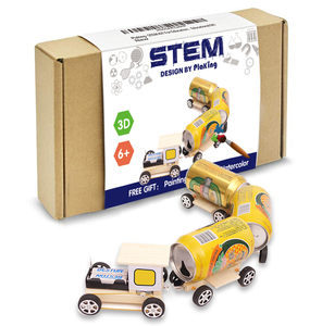 STEM Toy Make Your Own Popular Wooden Train Engine DIY <strong>Model</strong> Building <strong>Kits</strong> - Product Image 4