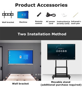 86 "Smart Board altoparlante interruttore a circuito 8 modulo Tv lavagna interattiva Smart Board LCD Smart Tv 65 pollici Tecno Pova 4 Pro 16:9 - Product Image 6