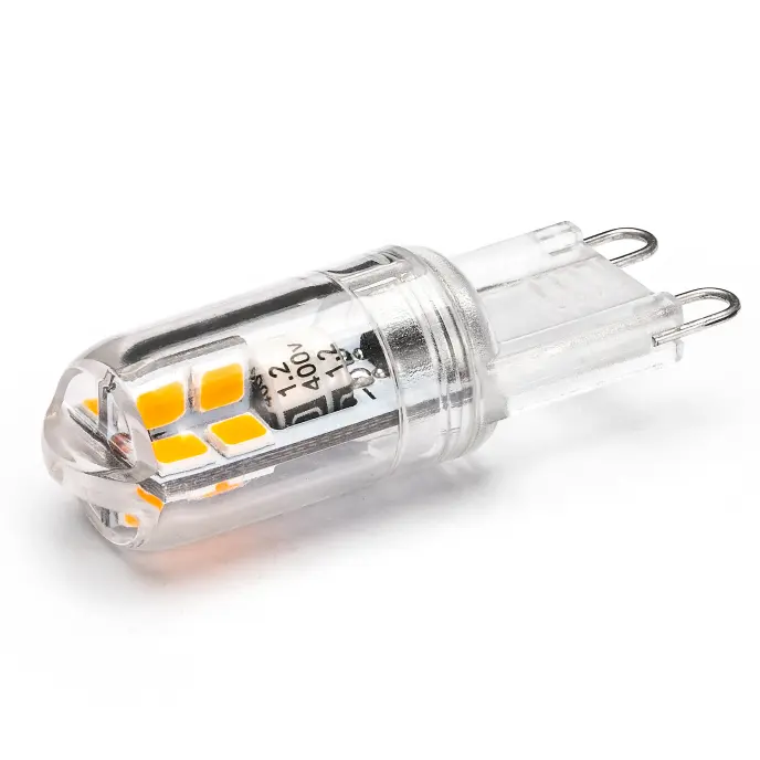 Ampoule à filament led en céramique G9, ampoules de lustre 30W équivalent halogène 1.4W G9 Led