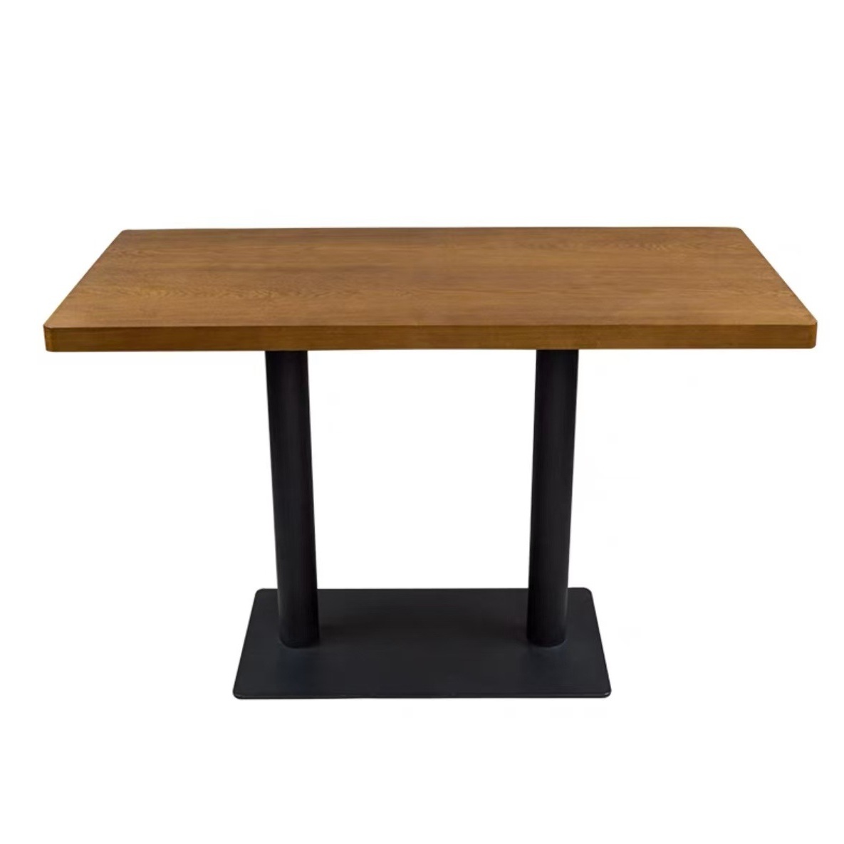 120*60cm long table with wood veneer (steel legs)