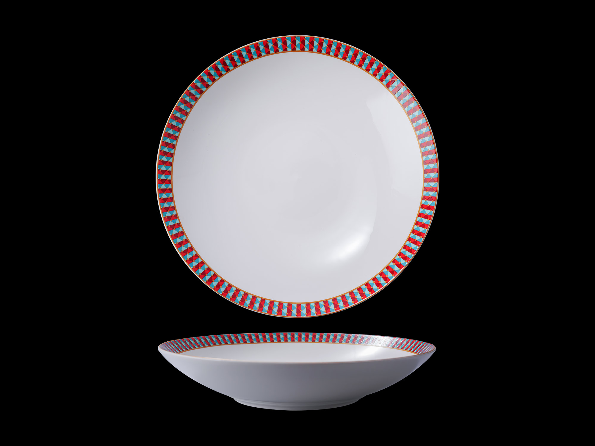 Assiette coupée de 10,75 pouces de profondeur