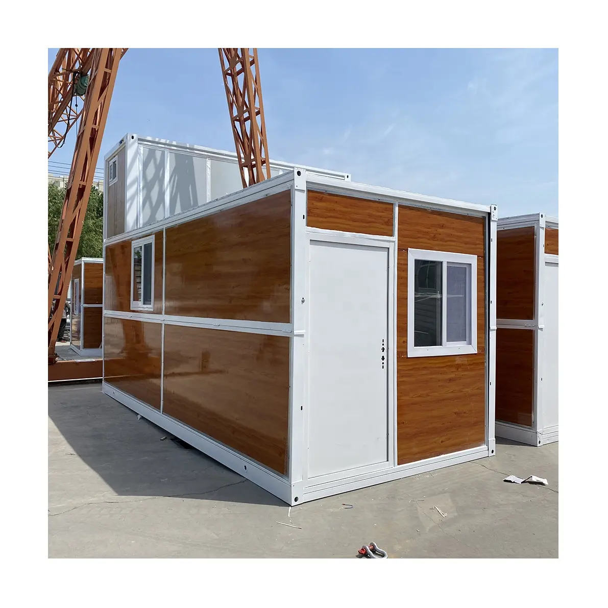 Supporto all'ingrosso acciaio leggero pieghevole cantiere mobile living container house