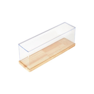 Trường hợp hiển thị Acrylic trong suốt với cơ sở bằng gỗ hoàn hảo cho trưng bày sưu tập với xem rõ ràng chống bụi và thiết kế thanh lịch - Product Image 5