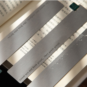 Chất Lượng Cao Tùy Chỉnh Bookmark Kim Loại Cai Trị Thẳng Cai Trị Tùy Chỉnh Sáng Tạo Bookmark Kim Loại Quy Mô Cai Trị - Product Image 1