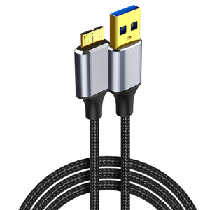 尼龙编织镀金USB3.0 5gbps超快数据传输扩展电缆USB A公对公/母/USB C/Micro-B OTG线
