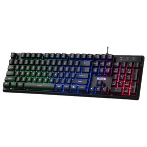 Handgelenks tütze Tastatur PC Computer Tastatur Metall Laptop Arabische Tastaturen Büro Hot Selling Wired USB Wasserdicht Schwarz Desktop - Product Image 1