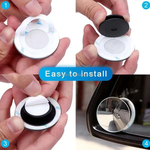 可调360旋转无框后视镜广角凸侧镜倒车辅助后视小镜 - Product Image 5