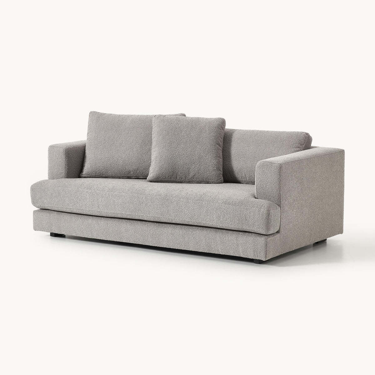 Tejido bouclé gris