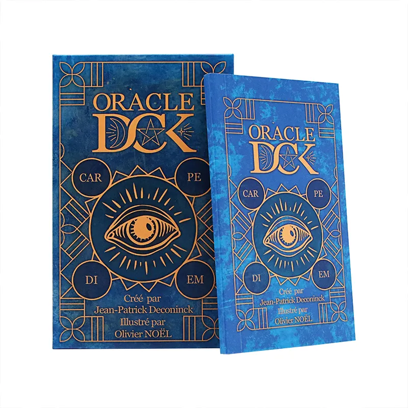 Sıcak damgalama Transfer onay kartları Oracle güverte kartları Tarot ispanyolca Cartas güverte özel baskı Tarot kartı ile rehber