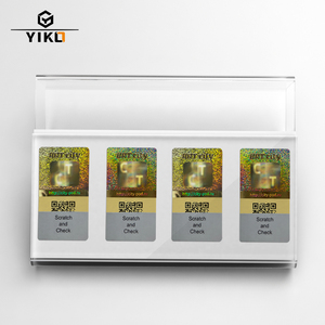 Yiko Custom Security Gold Hologramm Aufkleber Panda Logo 3D-Etikett mit einzigartigem digitalen QR-Code Holo graphischer Aufkleber Blatt druck - Product Image 6