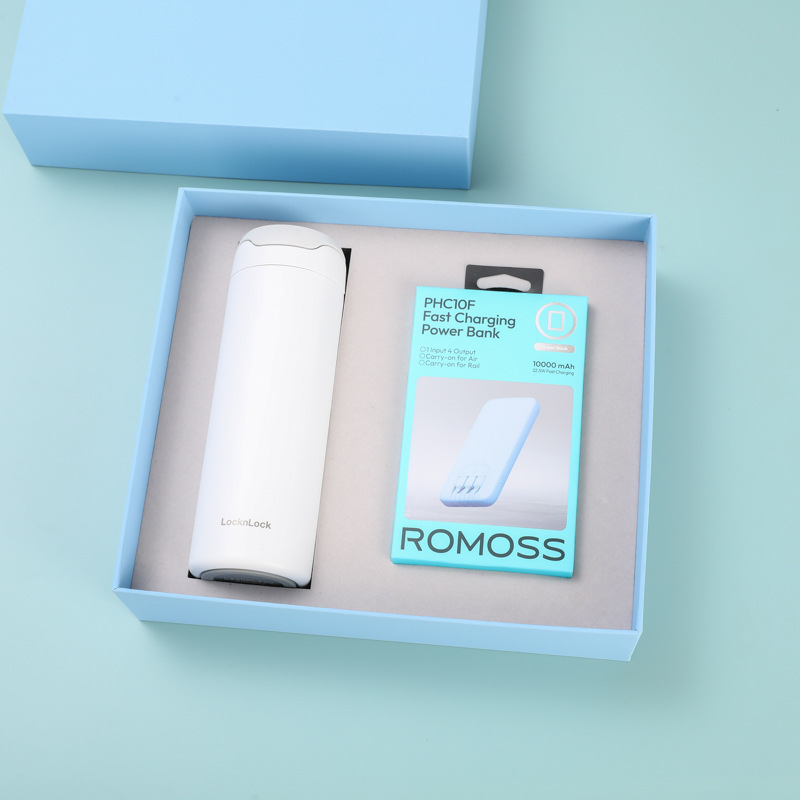 White lock cup + power bank