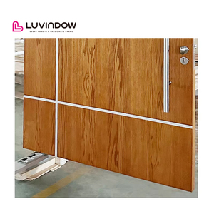 Nhà Máy Giá Hiện Đại Nhà Biệt Thự Bên Ngoài Thiên Nhiên Gỗ Tếch Chính Lối Vào Cửa Trước Mẫu Thiết Kế - Product Image 6