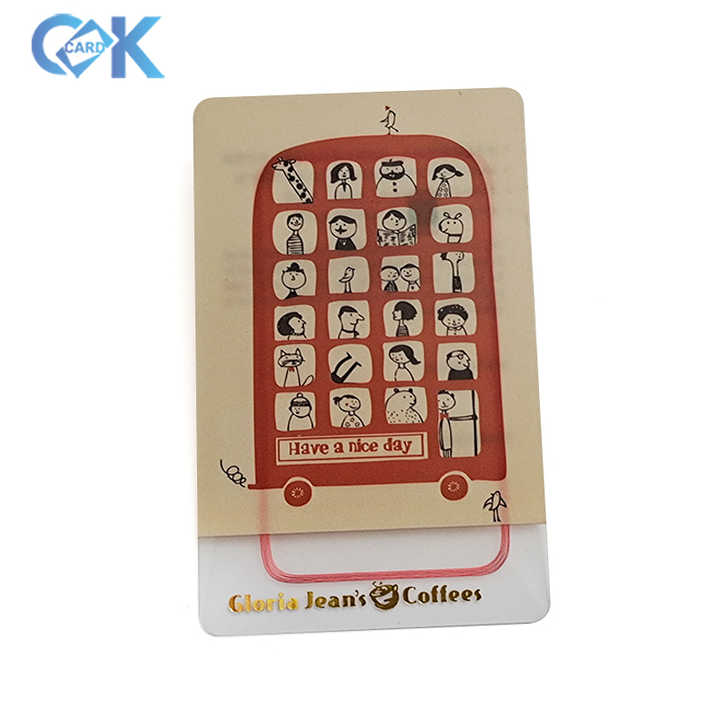 Kartu Bisnis PVC transparan kartu keanggotaan loyalitas VIP Chip cerdas kustom profesional