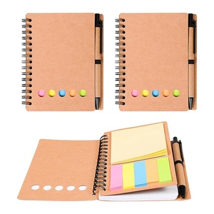 Bloc de notas adhesivas Eco Memo personalizado, Kraft pequeño cuaderno de papel, libretas en espiral, Mini blocs de notas para cuaderno con personalizado
