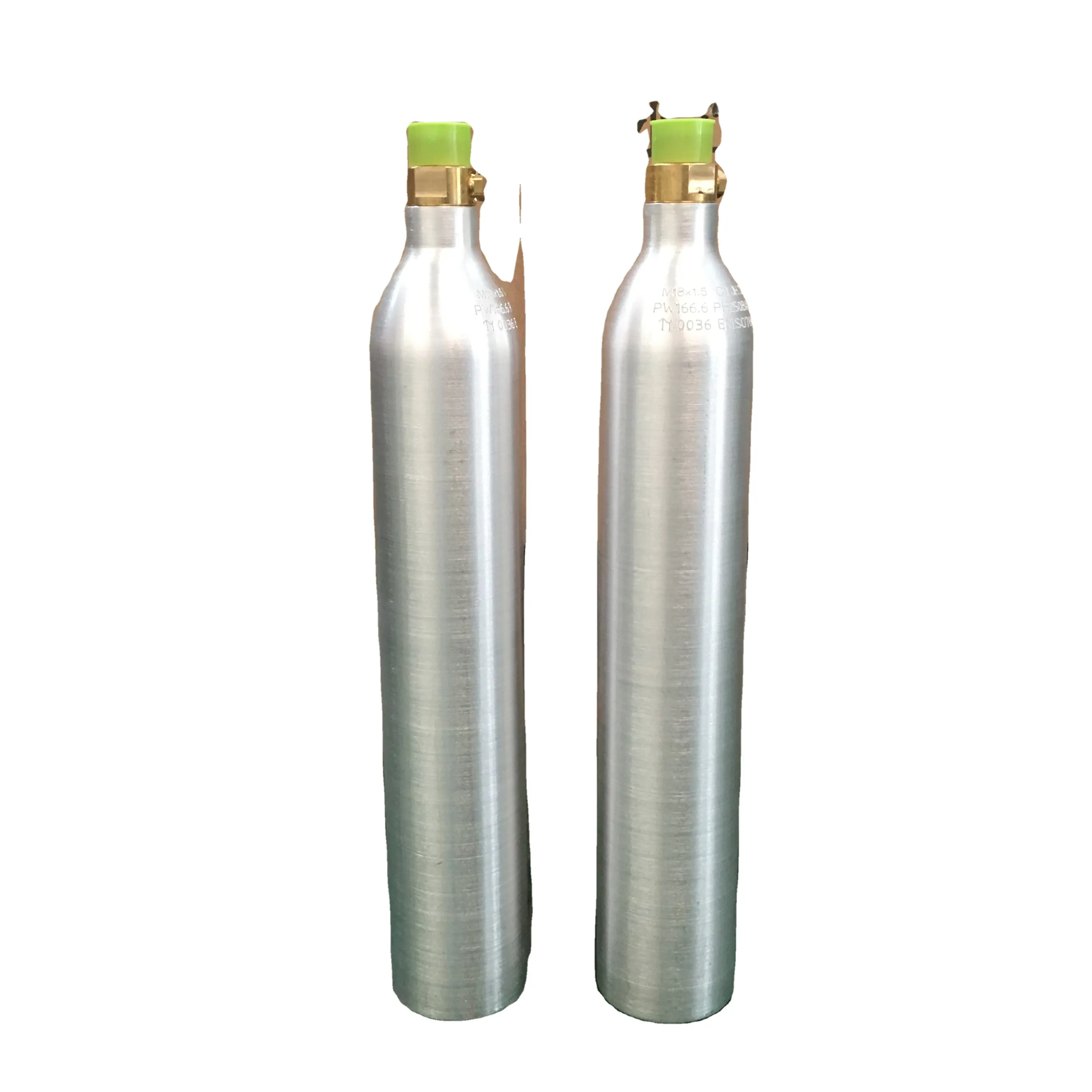 Лидер продаж, алюминиевые бутылки с газовым баллоном для пищевых продуктов TUV 0,6 л CO2, пустый баллон