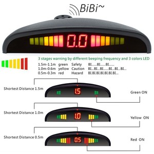 GAYINTT 6 <strong>Sensors</strong> <strong>Car</strong> <strong>LED</strong> Parking <strong>Sensor</strong> 22mm 12V Rated Voltage Kit <strong>Display</strong> for All <strong>Cars</strong> <strong>Reverse</strong> <strong>Backup</strong> Radar Monitor System - Product Image 2