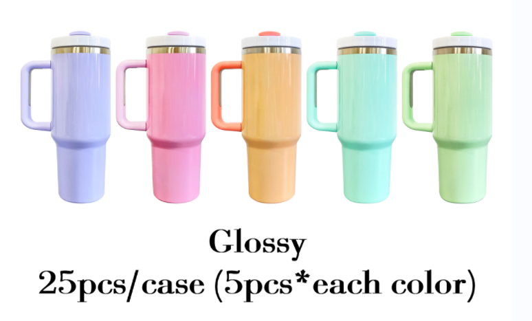 Gobelets macaron 40oz pour sublimation, vierges et brillants