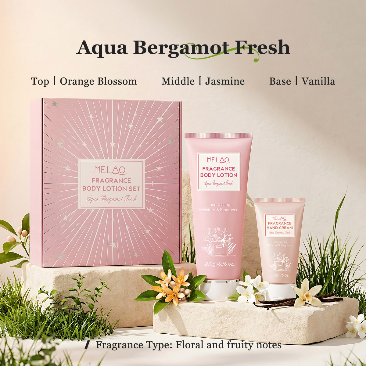 ROSE Aqua Bergamote Notes fraîches, florales et fruitées