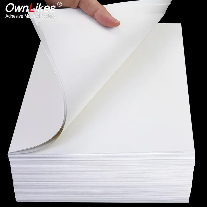 Белые матовые A4 матовые водонепроницаемые виниловые голографические этикетки Лазерная струйная самоклеящаяся бумага голограмма Съемная наклейка бумага