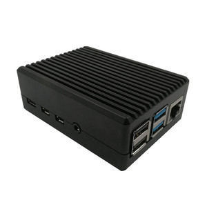 Carcasa de aleación de aluminio con ventilador de refrigeración para Raspberry Pi 5/4B/3B +, disipación de calor y carcasa protectora