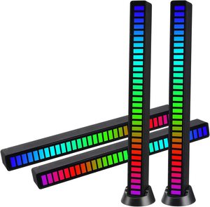 LED araç ön camı işık ses aktif ekolayzer EL Neon işık müzik ritim flaş lambası RGB ritim işık çubuğu - Product Image 3