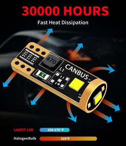 194 168 T10 W5W หลอดไฟ LED Canbus ข้อผิดพลาดฟรีไม่มีขั้วมากสดใสสำหรับศูนย์หางสูงติดหยุดไฟสีแดงสดใส - Product Image 4