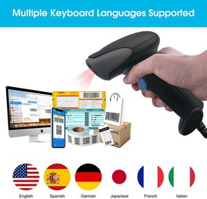 USB 2D Handheld Wired <strong>Barcode</strong> <strong>Scanner</strong> Supports Screen Scan <strong>UPC</strong> Bar Code Reader for Warehouse Library Supermarket - Product Image 2
