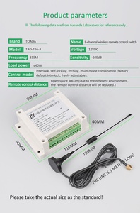 Manufaktur DC12V RF Funk fernbedienung schalter 315MHz Funk fernbedienung 8-Kanal-Relaismodul HF-Fernbedienung - Product Image 6