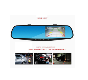 New Dual Lens Car Rearview Mirror Dashboard <strong>Camera</strong> Recorder <strong>with</strong> 4.3inch HD <strong>Display</strong>, Back up <strong>Camera</strong> <strong>and</strong> Motion Detect - Product Image 4