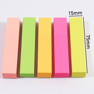 Foska办公用品5色自粘便笺套装纸质材料长方形学生宣传便笺 - Product Image 3