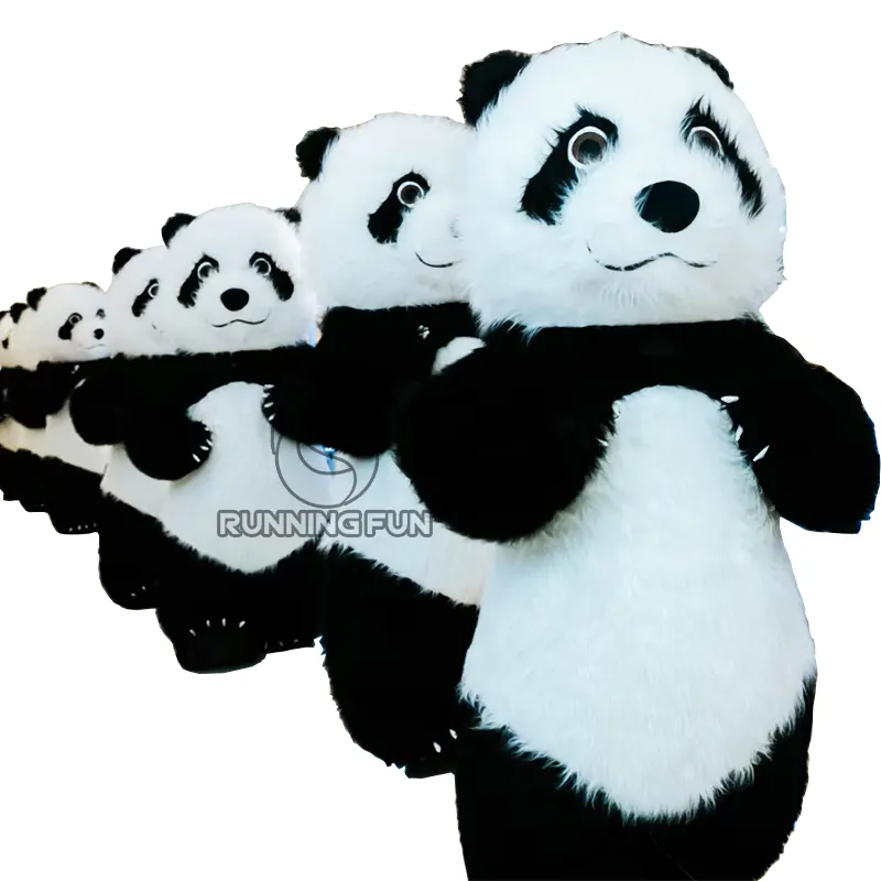 Hochwertige Größe 2m 2,6 m 3m aufblasbare Masha Polar Panda weiß Eisbär Maskottchen Kostüm zu verkaufen