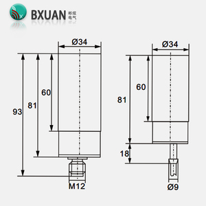 BXUAN Sensor de proximidad de alta precisión 24V KB5004 Salida de tres cables PNP NC Distancia de detección 20mm Sensor de alimentación de interruptor de proximidad - Product Image 4