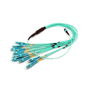 OM3 MPO12 to 6 LC Breakout Cable Fan out Fiber Optic Cable <strong>Trunk</strong> Pre-Terminados de Fibras Opticas For Data Center Cabling - Product Image 5