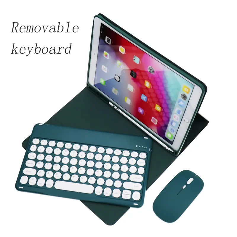 인기있는 도매 무선 BT 키보드 및 마우스 iPad 9.7 11 인치 무선 키보드 케이스 휴대용 펜 슬롯
