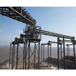 Werks-LKW-Beladung Entladen des beweglichen Teleskop band förderers mit hydraulischem Hebe system