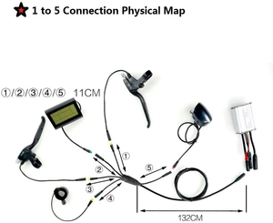 DREAM START V20 Integrierte wasserdichte Multiconnector-Kabel-Haupt kabels teuerung für Elektro fahrräder für Elektro fahrräder - Product Image 5