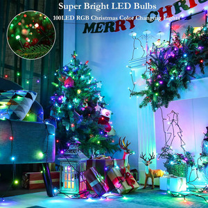 Многоцветная светодиодная гирлянда с USB-портом, 33 фута, 8 режимов, RGB 100 - Product Image 6