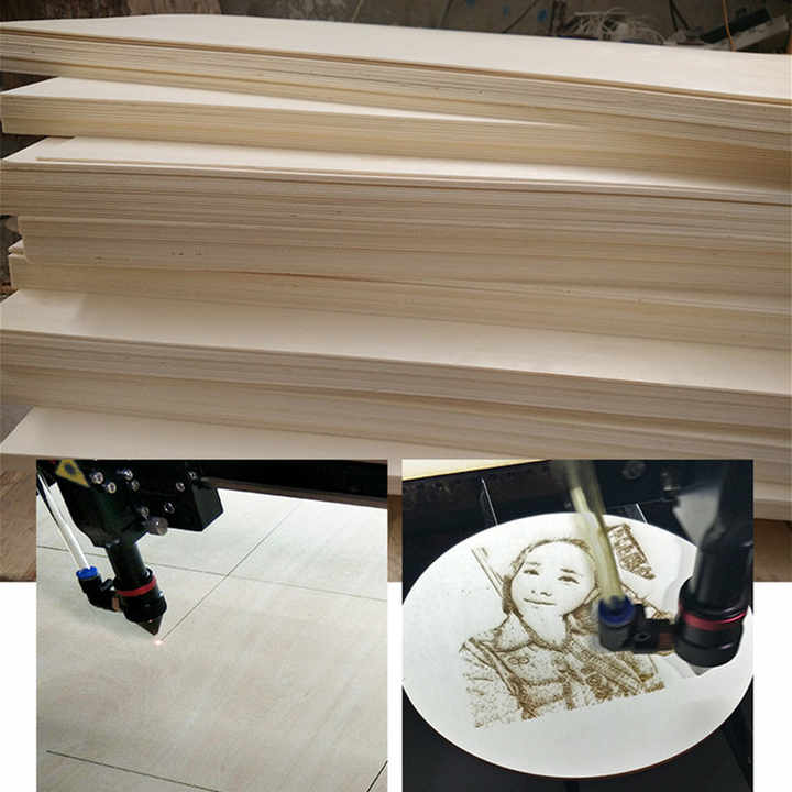 DIE 1.5mm-30mm Birch/Poplar/ Basswood Sheets Basswood Laser Cutting Plywood Sheets