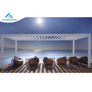 Manuel diş teras tente pavyon alüminyum gölgelik paneli panjur kiti gazebos su geçirmez sistem açık kapak parçası pergola - Product Image 2