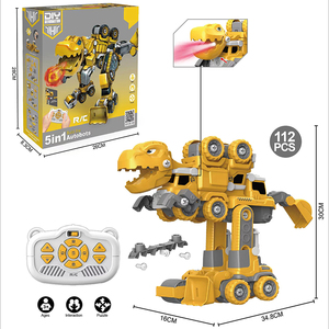 2023新型遥控恐龙玩具车工程装配工程车辆遥控改造男孩玩具 - Product Image 4
