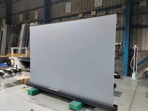 Pantalla de proyección de cristal gris de PVC suave Wupro/OEM en stock para La UE 16:9 4K UHD efecto 3D Pantalla de proyector de elevación de suelo motorizada - Product Image 3