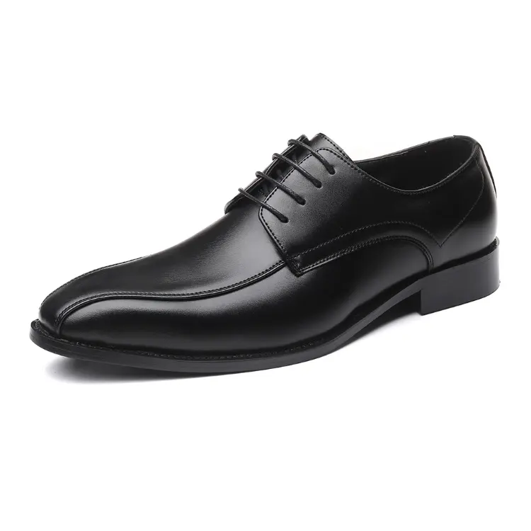 थोक पश्चिमी देश शैली पुरुषों की औपचारिक Oxfords पु असली लेदर पोशाक जूते