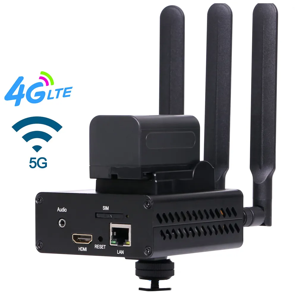 URay Tech Pengkode Video HDMI 4G LTE, HDMI untuk Streaming Langsung Di YouTube, Facebook, Twitter Video HDMI Melalui IP / 4G SIM Ke Internet
